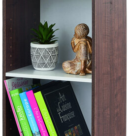IRIS Storage cabinet, bookcase/ 2 modular shelves, UB-6035, brown, W29 x D34.7 x H59.4 cm