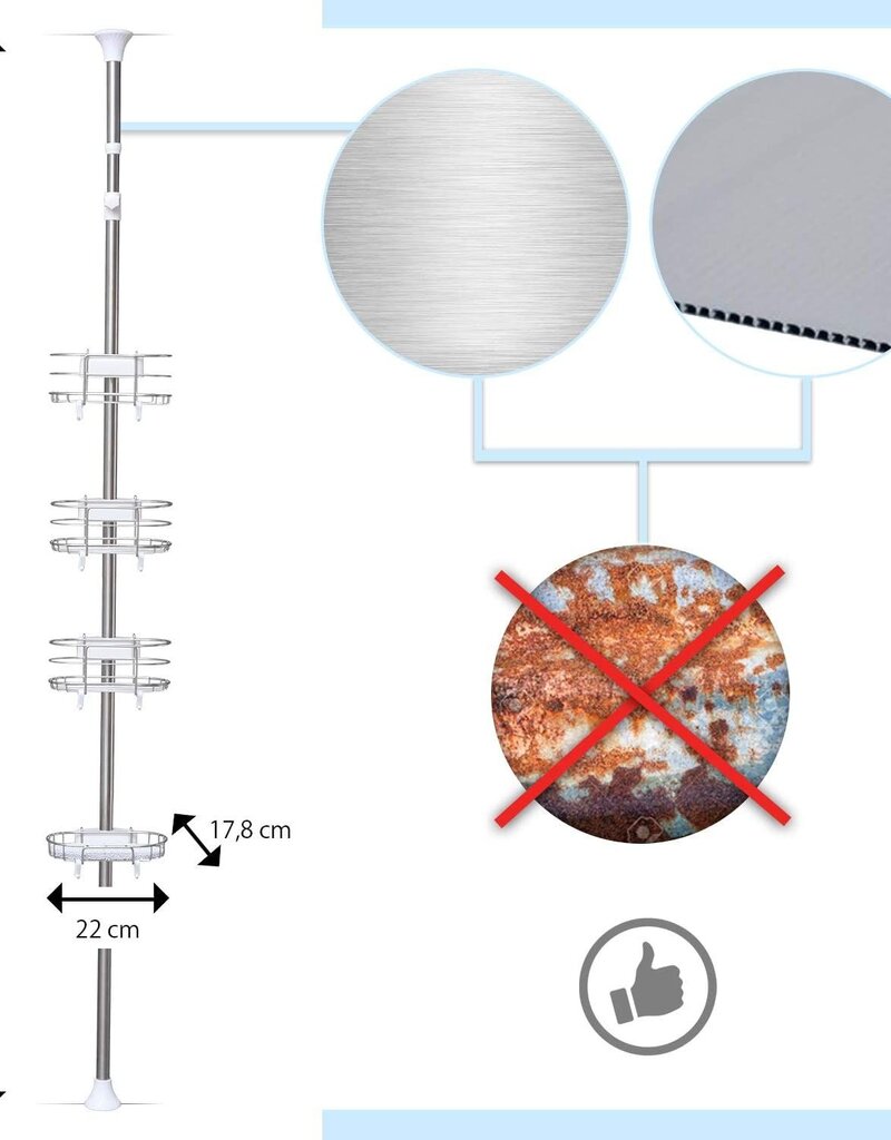 IRIS Telescopic Rack for Bathroom BLT-25