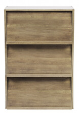 IRIS meubels, boekenkast, opbergplank met 3 deuren, CHR-3, asbruin, W59 x D40,7 x H83,6 cm