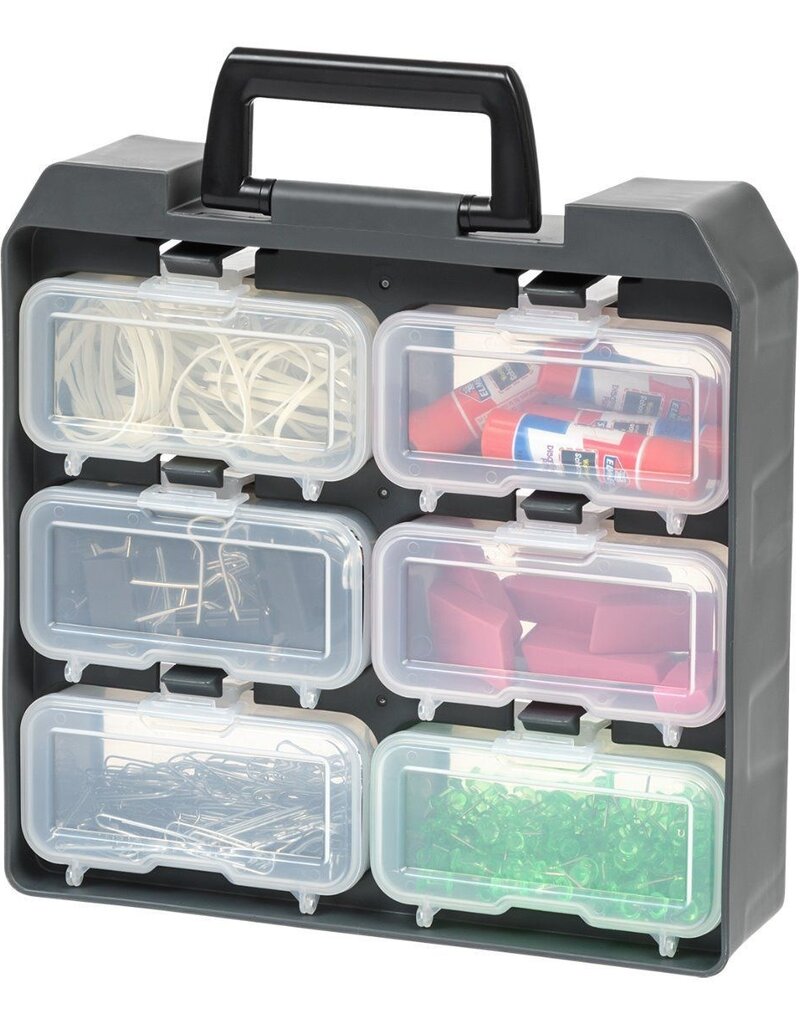 IRIS Opbergkist, Doos, Organizer, Eierdoos, UC-6W, Grijs, W7,3 x D27,8 x H28,5 cm