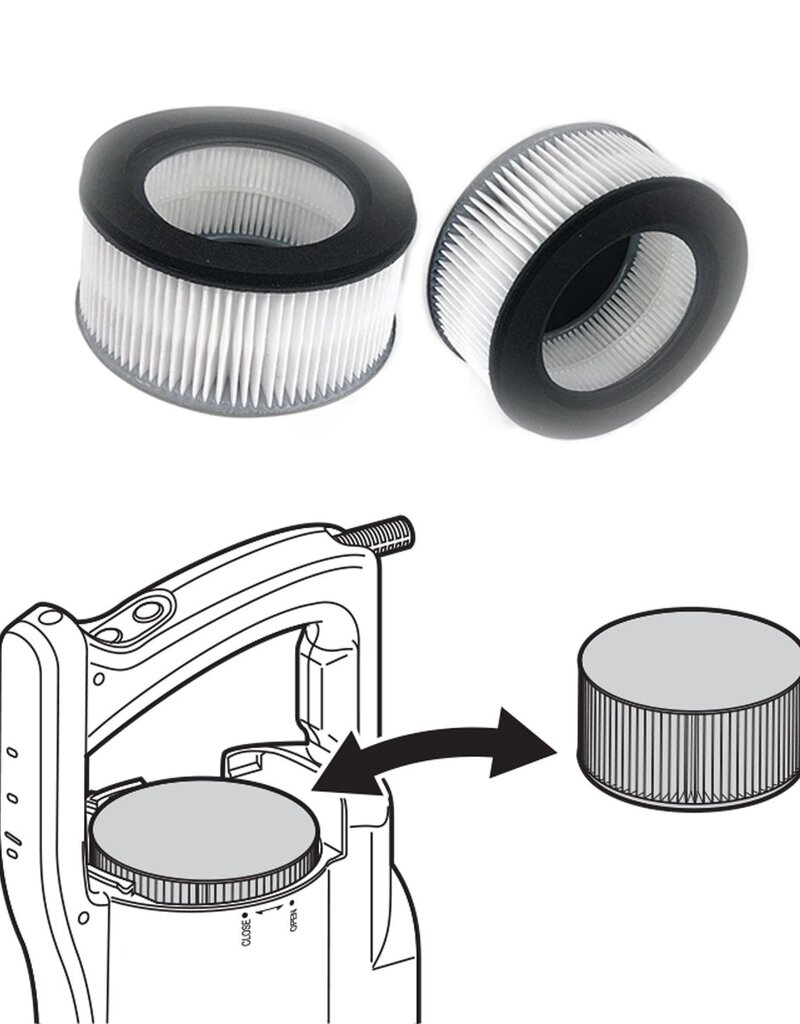 IRIS 2-pack uitlaatfilters, HEPA, CF-FH3, zwart