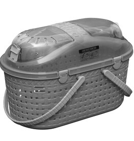 IRIS basket / carrier, optimal ventilation, for cats, dogs, rodents, MPC-450, gray