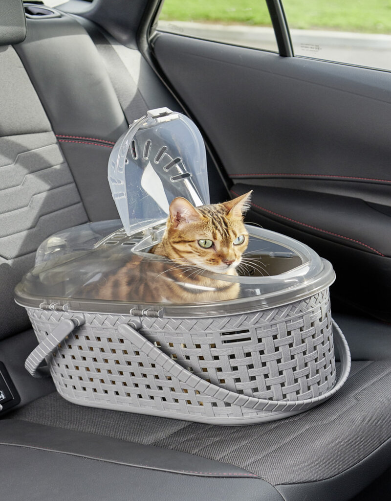 IRIS mandje / drager, optimale ventilatie, voor katten, honden, knaagdieren, MPC-450, grijs