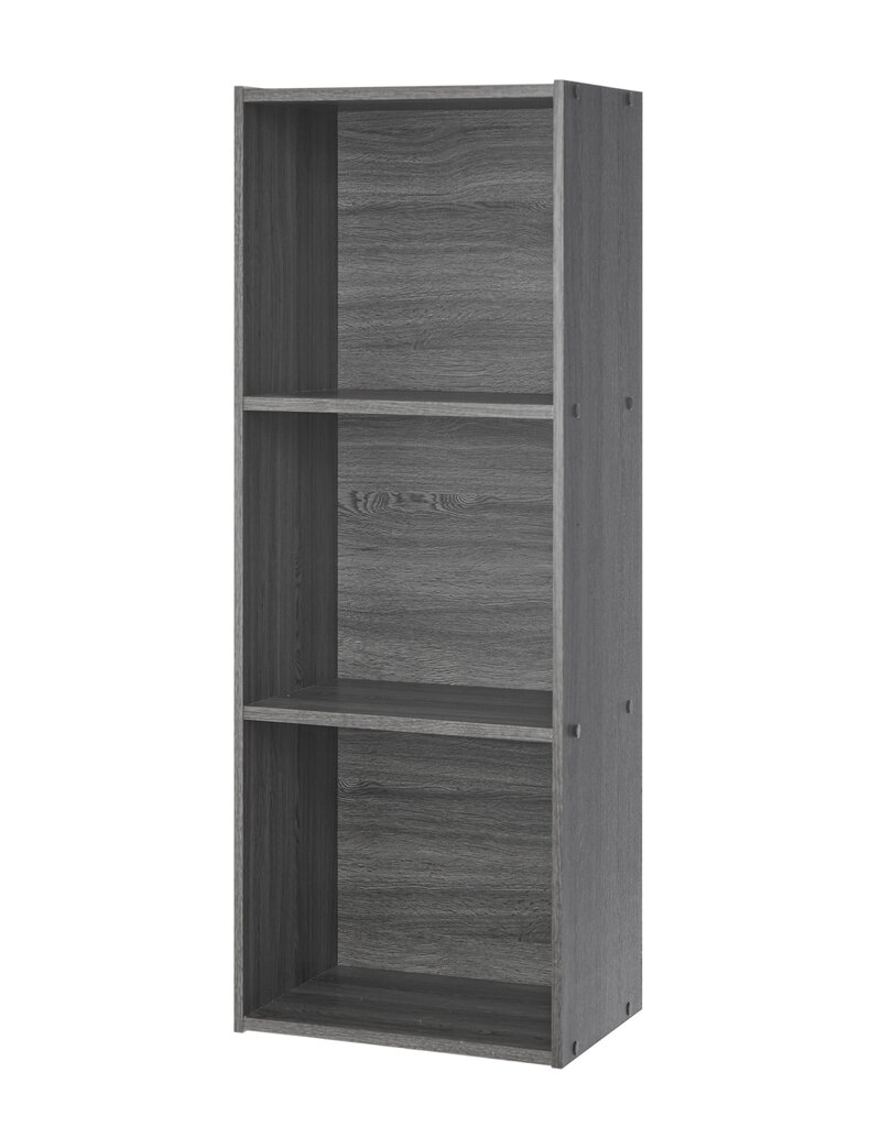 IRIS meubels, kantoorplank, boekenkast, modulair, massief model, CX-3FN, grijs eik, W29,7 x D42 x H102,9 cm