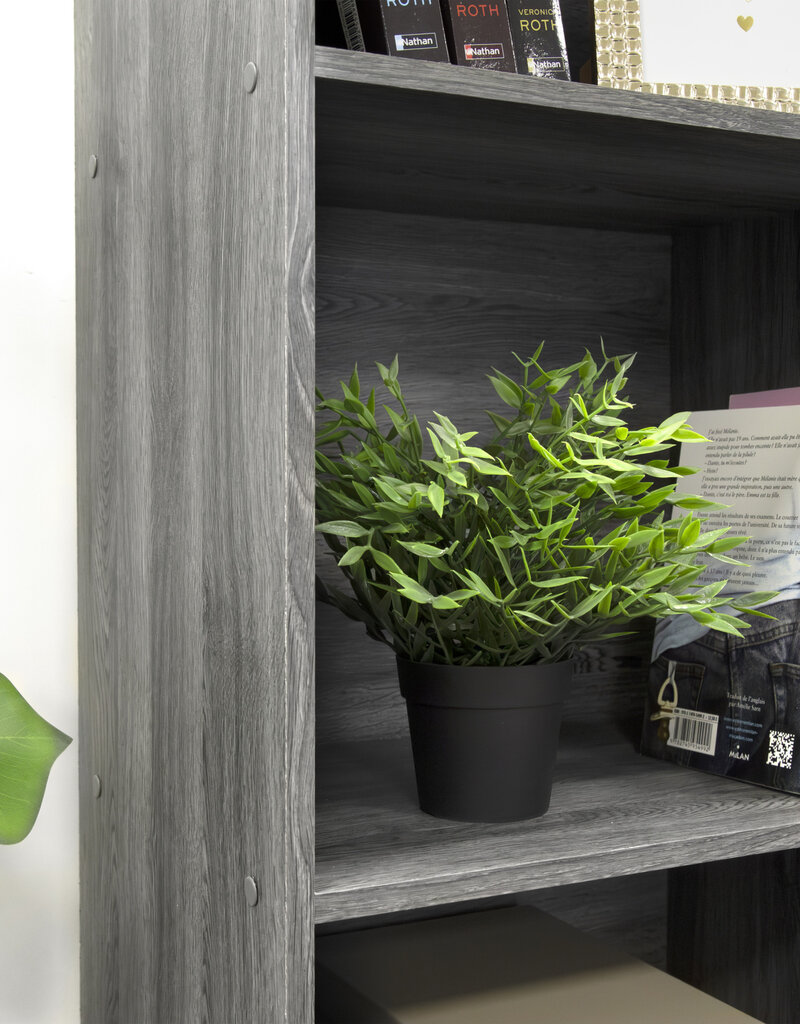 IRIS meubels, kantoorplank, boekenkast, modulair, massief model, CX-3FN, grijs eik, W29,7 x D42 x H102,9 cm