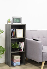 IRIS meubels, kantoorplank, boekenkast, modulair, massief model, CX-3FN, grijs eik, W29,7 x D42 x H102,9 cm