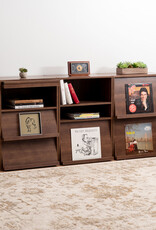 IRIS meubels, boekenkast, opbergplank met 3 deuren, CHR-3, bruin, W40,7 x D59 x H83,6 cm