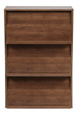 IRIS meubels, boekenkast, opbergplank met 3 deuren, CHR-3, bruin, W40,7 x D59 x H83,6 cm