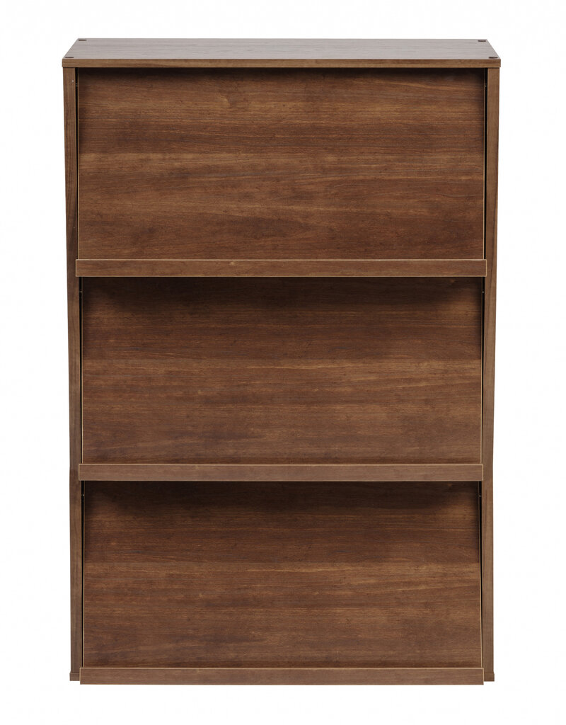IRIS meubels, boekenkast, opbergplank met 3 deuren, CHR-3, bruin, W40,7 x D59 x H83,6 cm