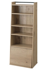 IRIS houten opbergboekenkast met 1 opvouwdeur, IWMG-5, W59 x D34,5 x H12cm, Asbruin