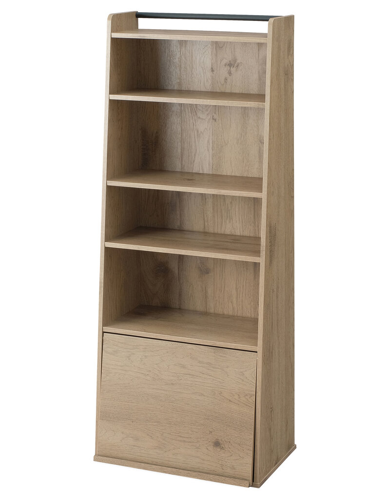 IRIS houten opbergboekenkast met 1 opvouwdeur, IWMG-5, W59 x D34,5 x H12cm, Asbruin