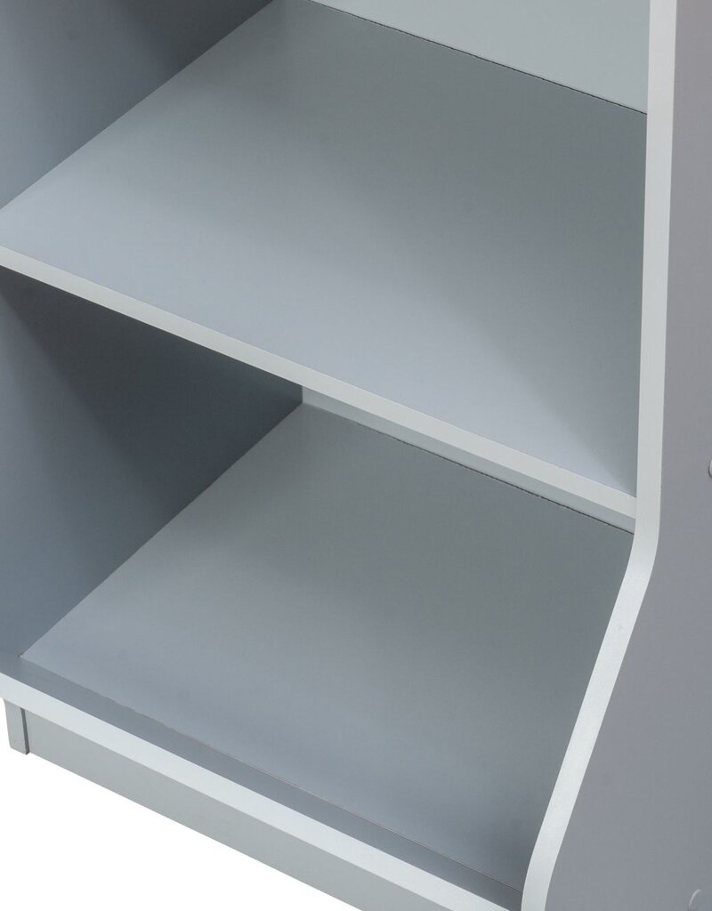 IRIS meubels, speelgoedplank, kinderkast, boekenkast, KSB-2, grijs, W38,8 x D41,4 x H67,5 cm