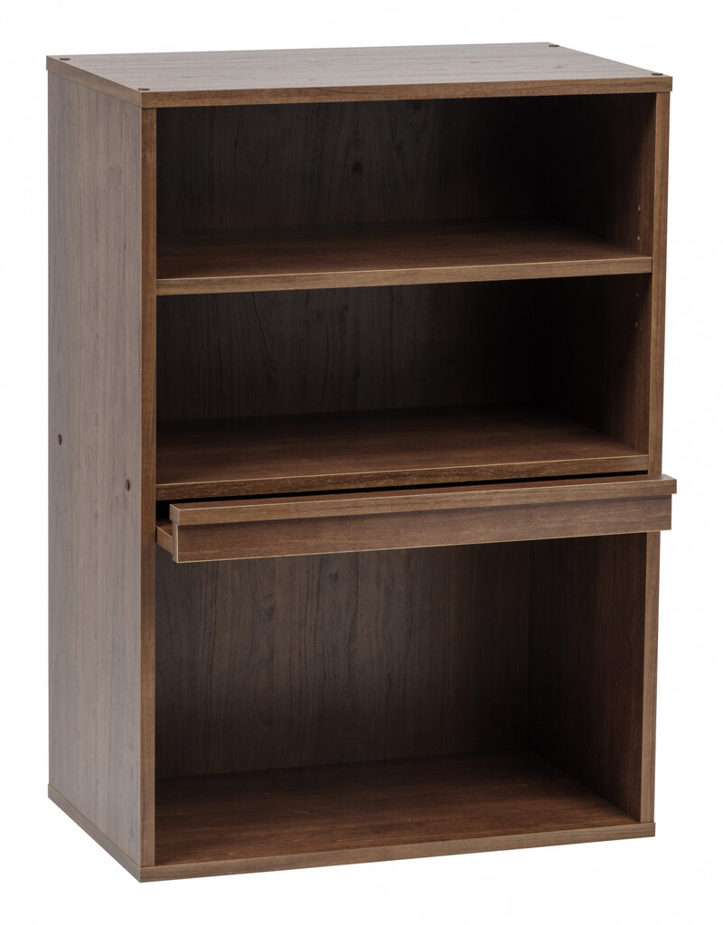 IRIS opbergkast met deuren, 2 modulaire compartimenten, CHR-1, bruin