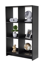 IRIS meubels, 6 opbergplanken, boekenkast, modulair, WOS-6, Black Oak, W26,5 x D68,9 x H109,4 cm