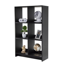 IRIS meubels, 6 opbergplanken, boekenkast, modulair, WOS-6, Black Oak, W26,5 x D68,9 x H109,4 cm