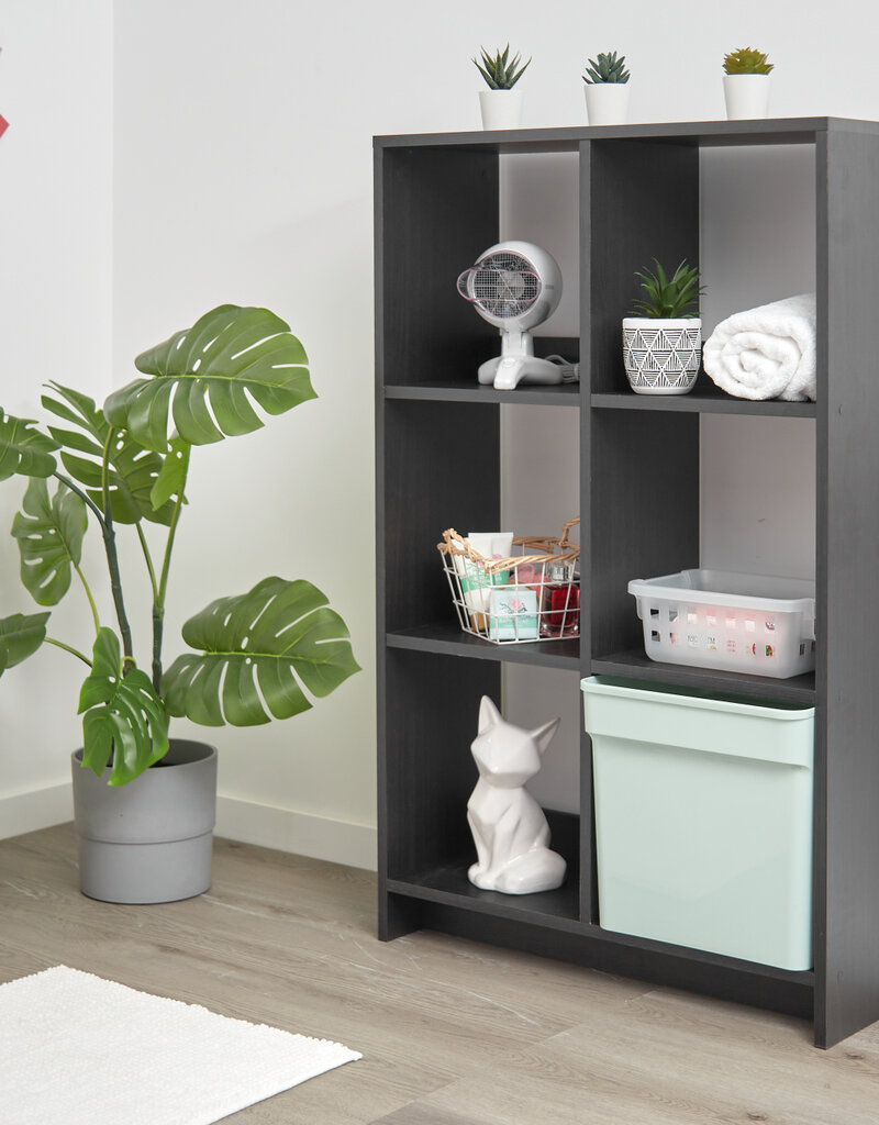 IRIS #FS]Wood Open Shelf WOS-6 Bk.Oak