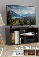 IRIS TV-meubel, TV-meubel, TV-bank met scherm tot 43 inch, MDB-3S-Brown, W29 x D73,2 x H36,6 cm