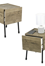 IRIS plank/kleine opslagkast, set van 2 accentmeubels, IWST-300, asbruin