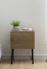 IRIS plank/kleine opslagkast, set van 2 accentmeubels, IWST-300, asbruin