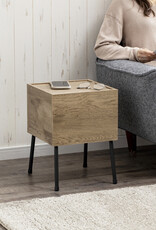 IRIS plank/kleine opslagkast, set van 2 accentmeubels, IWST-300, asbruin