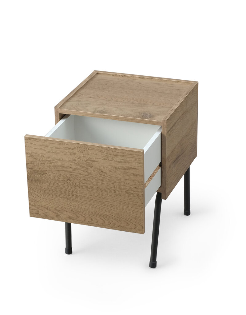 IRIS plank/kleine opslagkast, set van 2 accentmeubels, IWST-300, asbruin