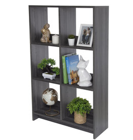 IRIS meubels, 6 opbergplanken, boekenkast, modulair, WOS-6, grijs eik, W26,5 x D68,9 x H109,4 cm