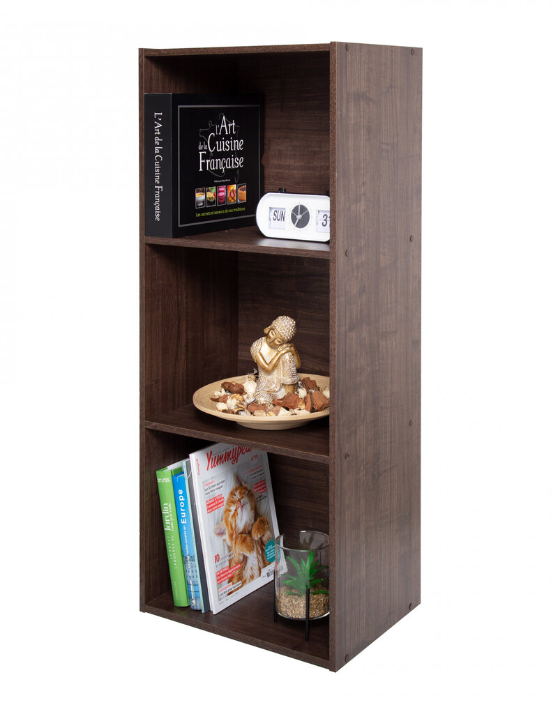 IRIS meubels, kantoorplank, boekenkast, modulair, massief, CX-3FN, bruin, W29,7 x D42 x H102,9 cm