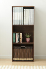 IRIS meubels, kantoorplank, boekenkast, modulair, massief, CX-3FN, bruin, W29,7 x D42 x H102,9 cm