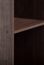 IRIS meubels, kantoorplank, boekenkast, modulair, massief, CX-3FN, bruin, W29,7 x D42 x H102,9 cm