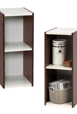 IRIS 2-plank opbergboekenkast, set van 2 accentmeubels, UB-6025, Bruin