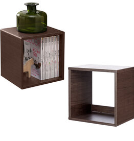 IRIS boekenkast, set van 2 accentmeubels, opbergplanken, QR-34, bruin