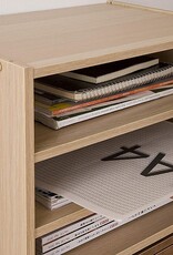 IRIS Kleine opslagruimte, Nachtkastje, Nachtkastje, STB-400T, Lichtbruin, W28,7 x D40 x H30,5 cm