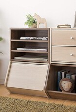 IRIS Kleine opslagruimte, Nachtkastje, Nachtkastje, STB-400T, Lichtbruin, W28,7 x D40 x H30,5 cm