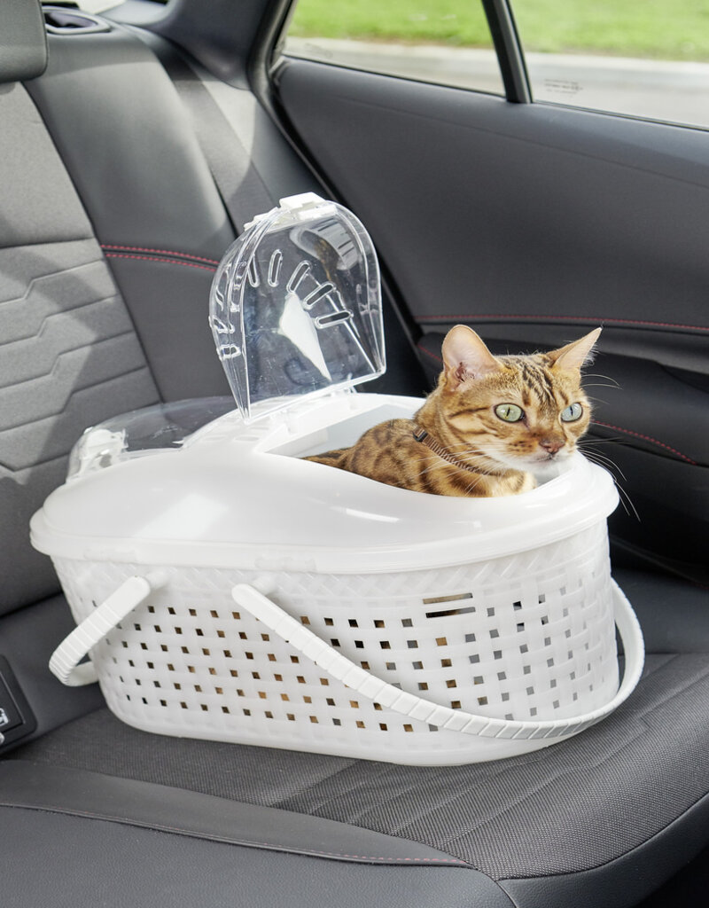 IRIS Mandje / Koffer, Optimale ventilatie, voor katten, honden, knaagdieren, MPC-450, Wit