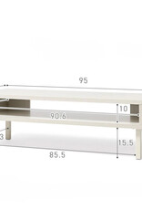 IRIS TV-standaard voor schermen tot 40 inch, WAB 950, asbruin, W95 x D35,5 x H30 cm