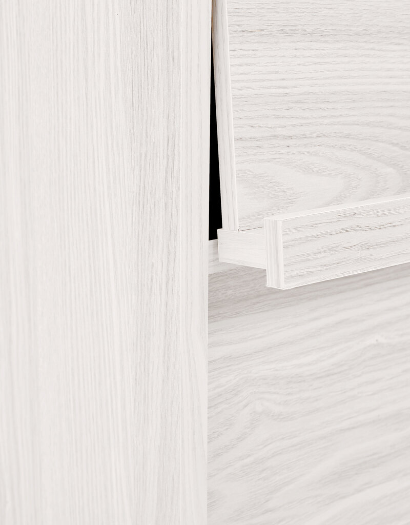 IRIS kast, plank, opbergboekenkast, met 4 deuren, FR-F4 Witte Eikenhout, W33,8 x D89 x H90 cm