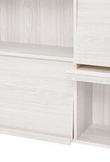 IRIS kast, plank, opbergboekenkast, met 4 deuren, FR-F4 Witte Eikenhout, W33,8 x D89 x H90 cm