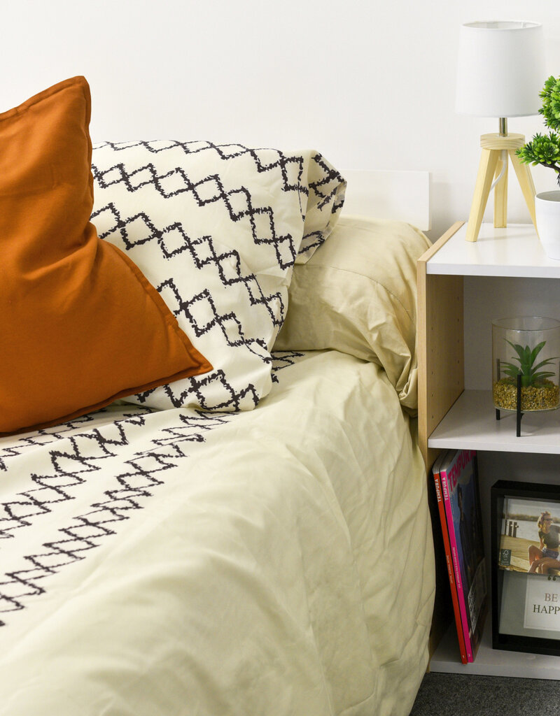 IRIS 2-plank opslagboekenkast, set van 2 accentmeubels, UB-6030, lichtbruin