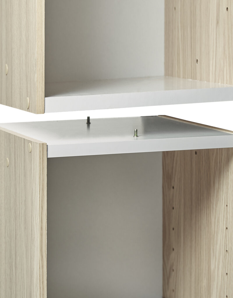 IRIS 2-plank opslagboekenkast, set van 2 accentmeubels, UB-6030, lichtbruin