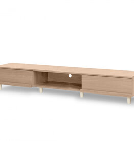 IRIS TV stand, TV stand, TV bench for screens up to 65 inches, BAB-180A - Light brown, W42.1 x D180 x H30 cm