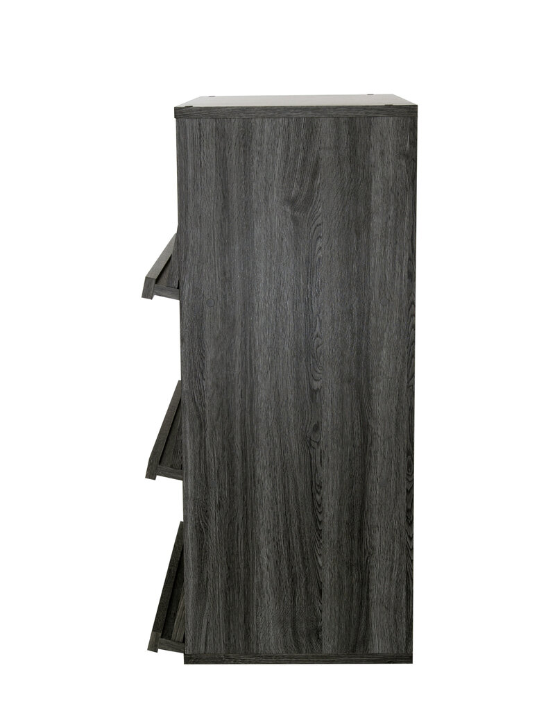 IRIS meubels, boekenkast, opbergplank met 3 deuren, CHR-3, grijs eik, W40,9 x D59 x H83,6 cm