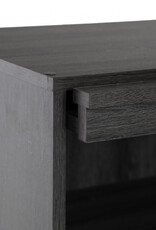 IRIS meubels, boekenkast, opbergplank met 3 deuren, CHR-3, grijs eik, W40,9 x D59 x H83,6 cm