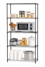 IRIS #Metal Rack 900 5-Tier Black MR-MT5-B