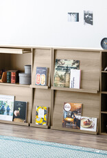 IRIS meubels, plank, opbergboekenkast, met 4 deuren, FR-F4 lichtbruin, W33,8 x D89 x H90 cm