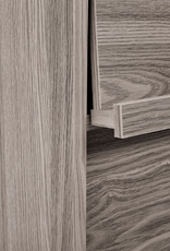 IRIS meubels, plank, opbergboekenkast, met 2 deuren, FR-F2 - Grijs Eikenhout, W33,8 x D89 x H90 cm