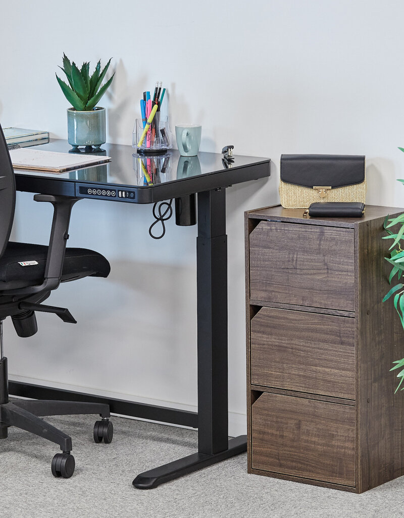 IRIS opslagkast, set van 2 houten opbergplanken met deuren, MDB-3D, bruin