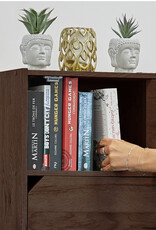 IRIS opslagkast, set van 2 houten opbergplanken met deuren, MDB-3D, bruin