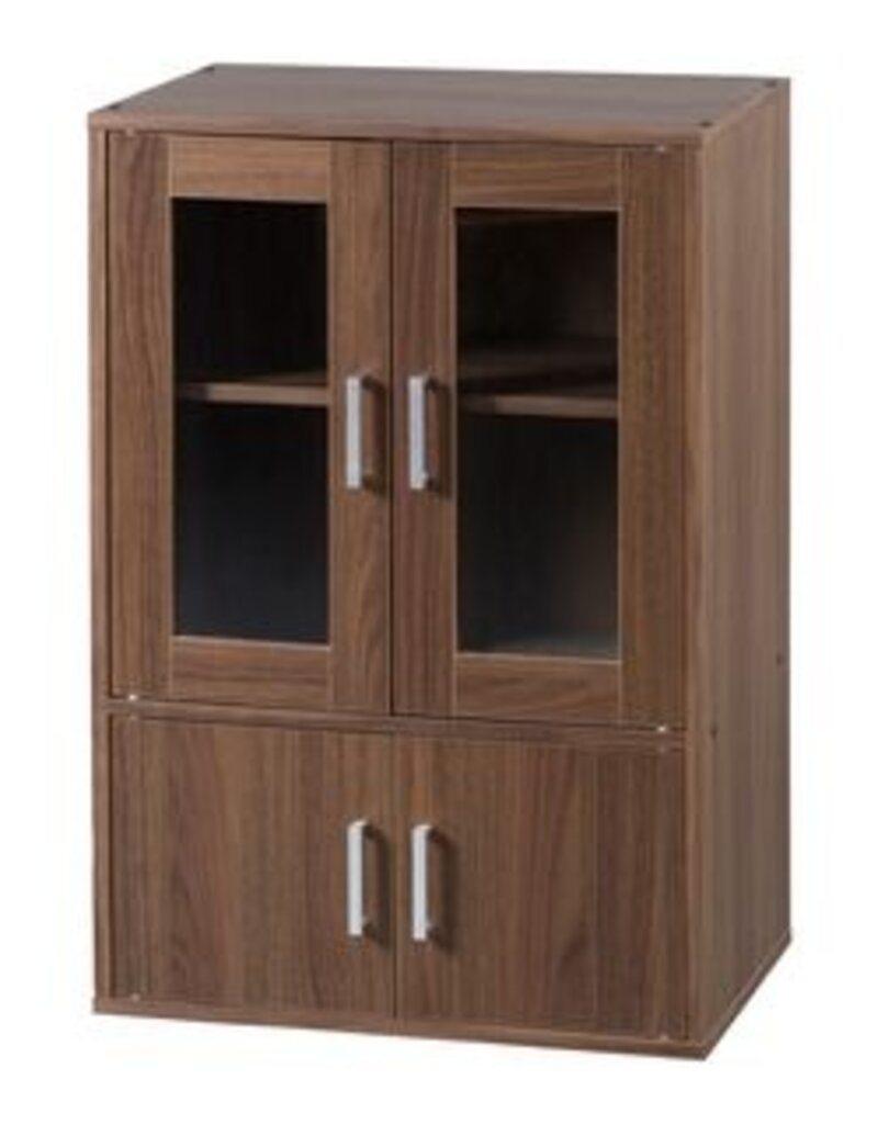 IRIS meubels, opbergboekenkast, borststuk, dressoir -GKN-9060- Bruin, W101,4 x D34 x H43,4 cm