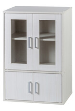 IRIS meubels, opbergboekenkast, kast, dressoir -GKN-9060- Wit eik, W24 x D29 x H90 cm
