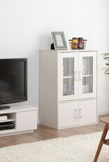 IRIS meubels, opbergboekenkast, kast, dressoir -GKN-9060- Wit eik, W24 x D29 x H90 cm